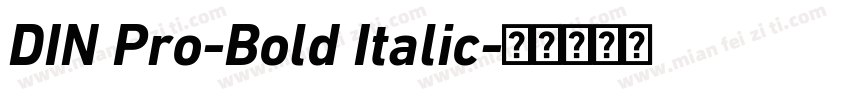 DIN Pro-Bold Italic字体转换